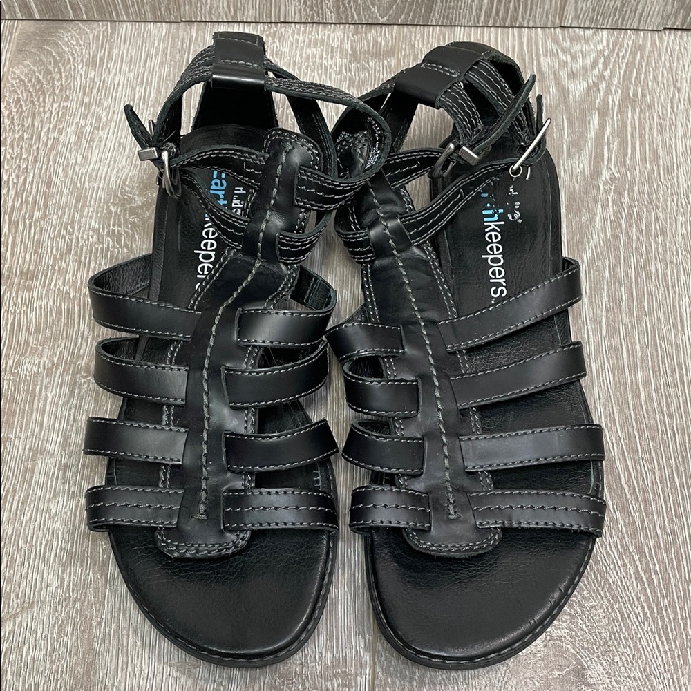 Timberland Earthkeepers Kennebunk Black Leather Strappy Gladiator Sandals 9M